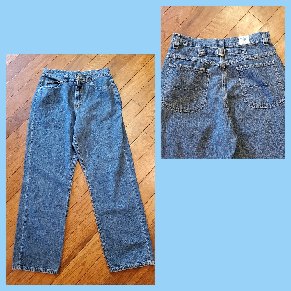 VTG Womens Lee Riders Jeans High Rise Overall Pockets (Mom Jeans) 12 M